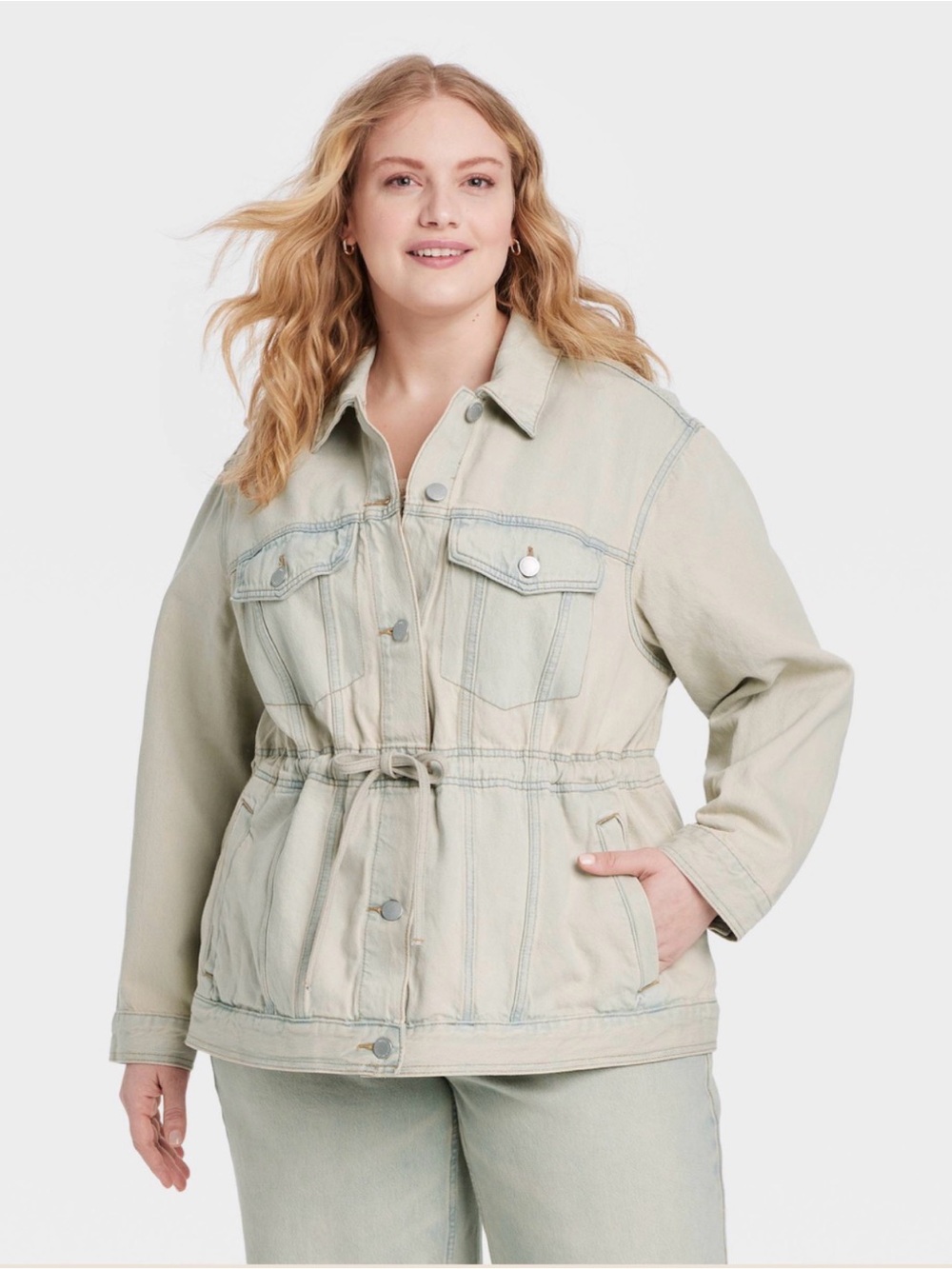 Universal thread denim Utility Drawstring Jacket - Women